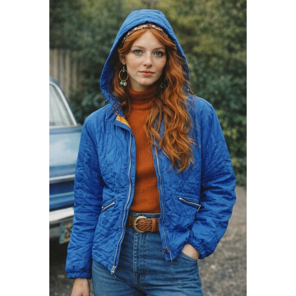 70's/80's Vtg Amerex Sport Series Windbreaker Jacket Coat Large Retro Blue USA